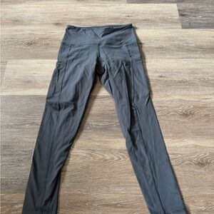 Gray High-Waisted Leggings